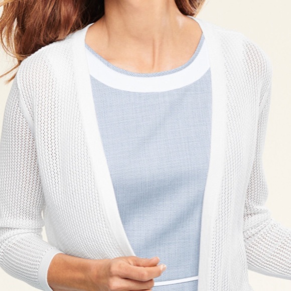 Talbots NWT beautiful shrug white size xl - Picture 1 of 8